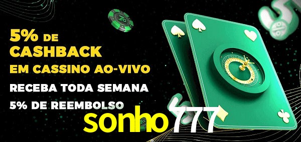 Promoções do cassino ao Vivo sonho777
